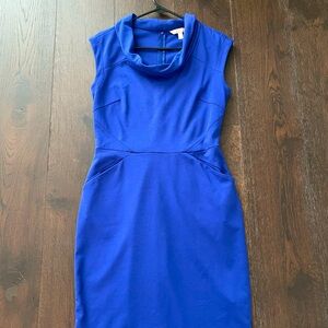 Banana Republic Cowl Neck Blue Dress, size 6